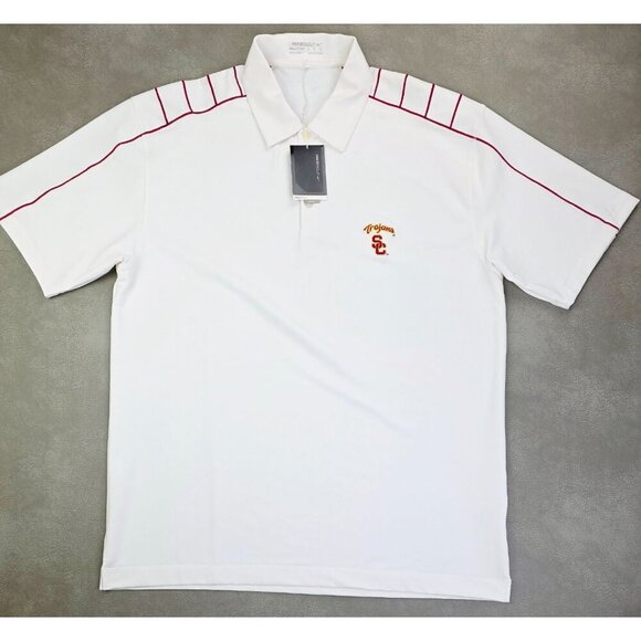 Nike Golf Fit Dry Size XL Men USC Trojans Embroidered Logo Short Sleeve Polo NWT - Picture 1 of 10